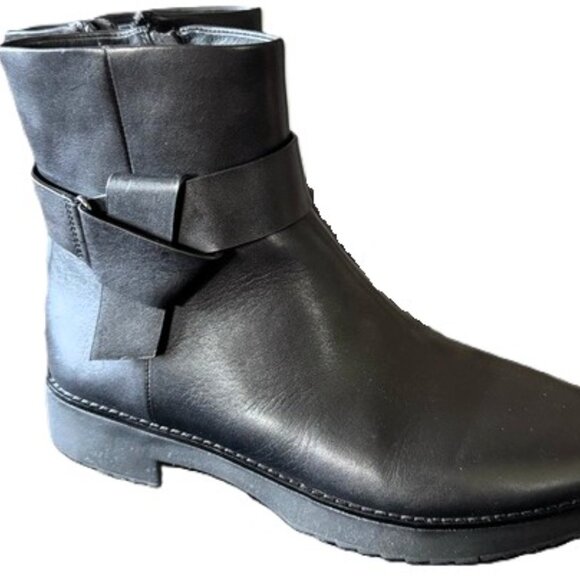 FitFlop Knot Black Leather Ankle Boots | Women's Size 8 | NWT in Box - Picture 7 of 9